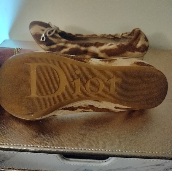 Dior flats fabric material with CD silver hardware size 36 - Picture 5 of 10